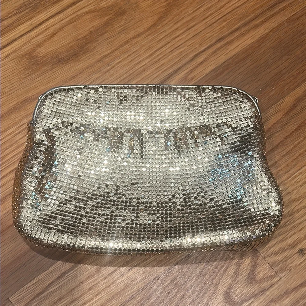 Vintage Whiting & Davis chainmail gold evening clutch & beaded coin purse bundle